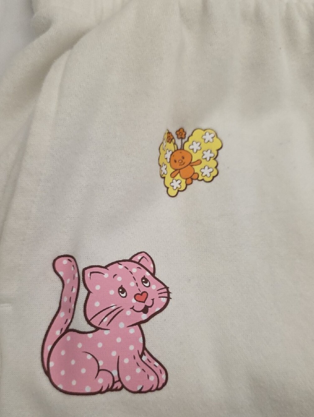 Strawberry Shortcake Graphic Jogger Sweatpants White Pink Size Large - Picture 3 of 11